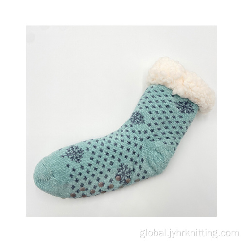 Ladies Slipper Socks With Grips Anti Slip Thermal Winter Cable Knit Slipper Socks Manufactory